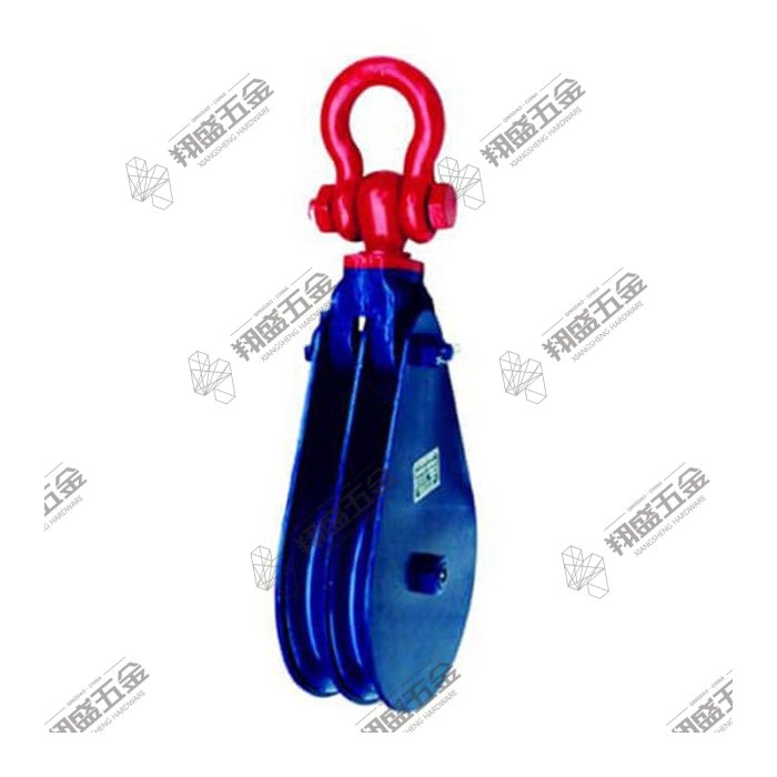 Light Type Champion Snatch Block Double Sheave with Shackle