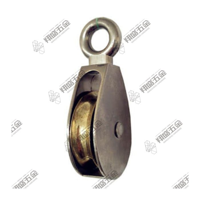 Zinc Alloy Mini Pulley-Single Sheave with Fixed Eye