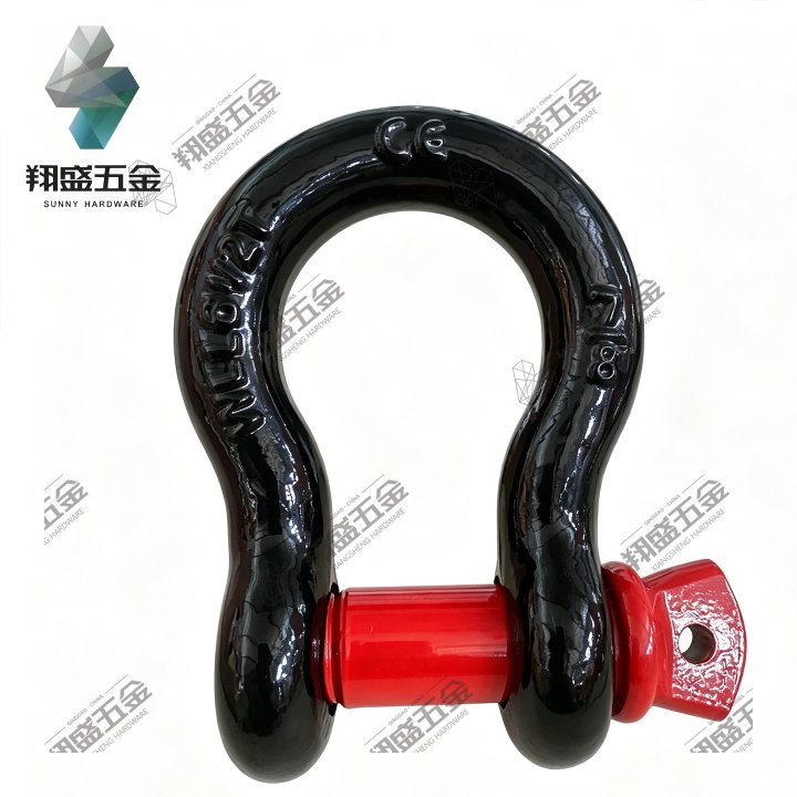 G209 7/8" Screw Pin Bow Shackle 6.5Ton Drop Forged Hot Dipped Galvanized US Type Anchor Shackle for Lifting Rigging