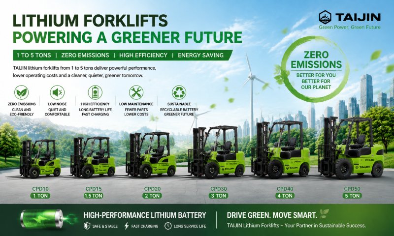 TAIJIN Lithium-ion Forklifts: High Efficiency and Environmental Protection, Facilitating Modern Material Handling