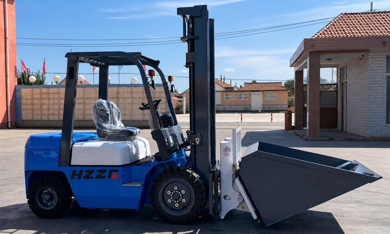 Tipping Bucket Attachment for 3-Ton Diesel Forklifts — One Machine, Full Loose-Material Handling