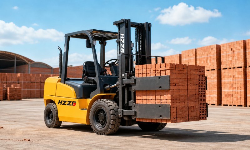 Turn Your HZZG Forklift into a Brick-Handling Machine with the ZK25T-B1 Clamp