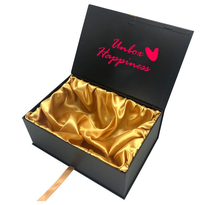custom satin lined rigid box