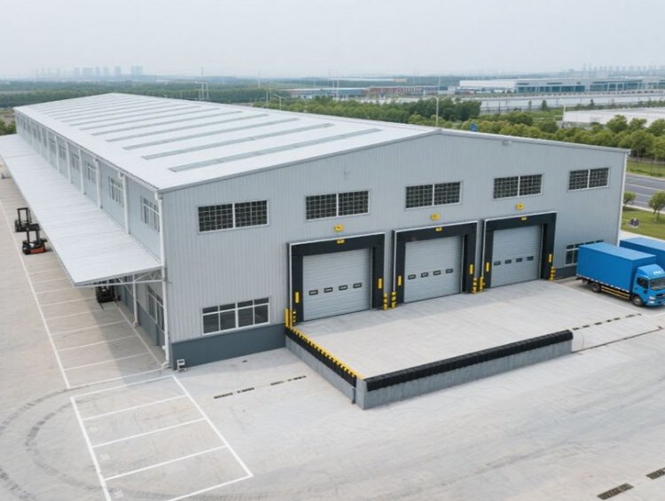 Prefabricated Steel Logistics Warehouse with Loading Docks
