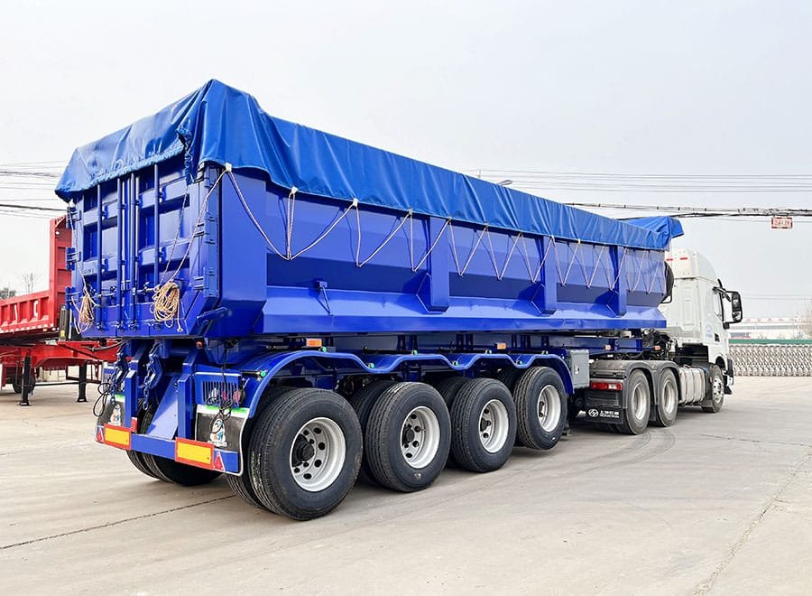 Fuel saving dump semi trailer