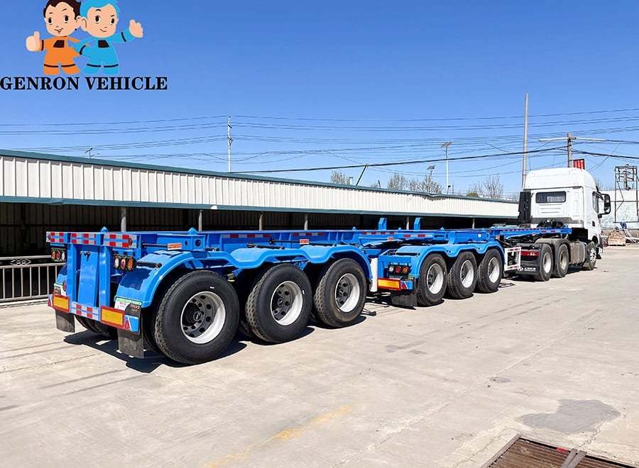 6 axle container transport semi trailer
