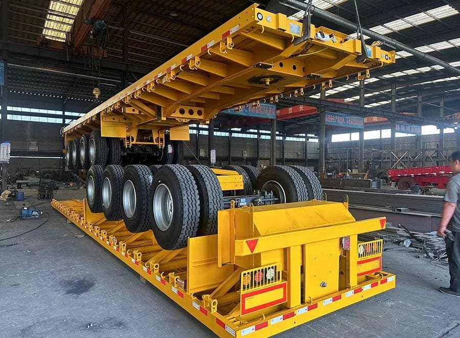 long haul freight flatbed trailer