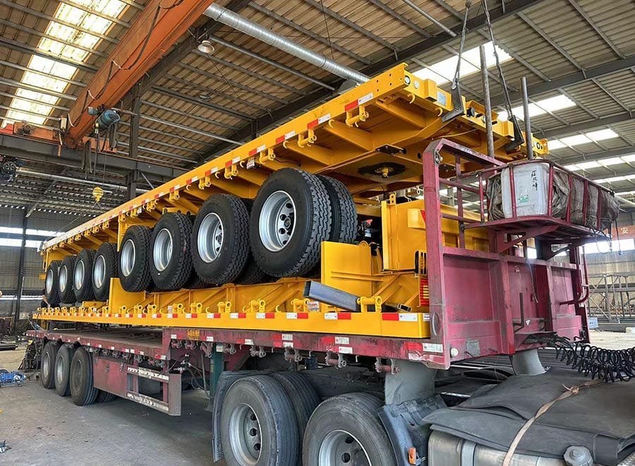reinforced chassis flatbed semi trailer