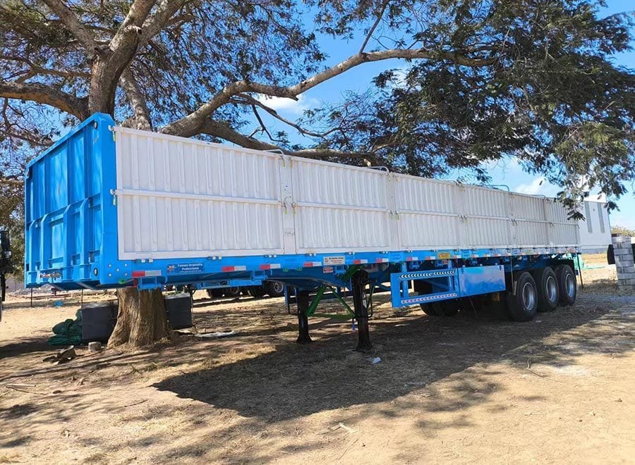 3 axle 60 ton dropside trailer T700 steel