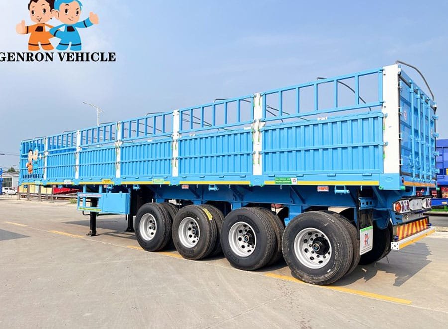 4 axle fence semi trailer 80 ton cargo