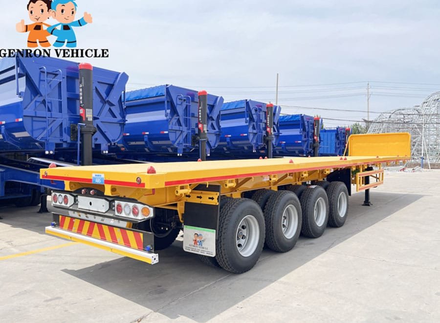 heavy duty flatbed trailer for containers