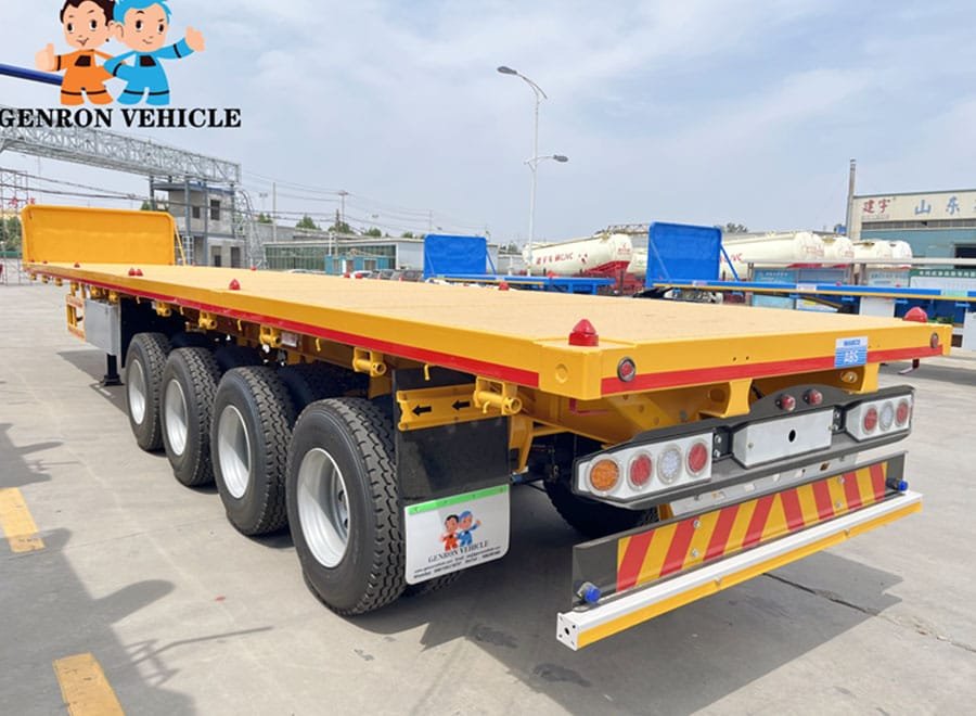 4 axle flatbed semi trailer 60 ton