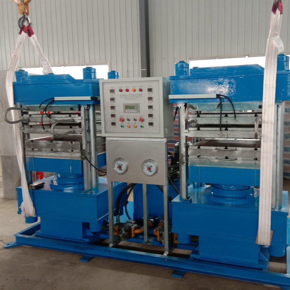 Duplex plate vulcanizing press