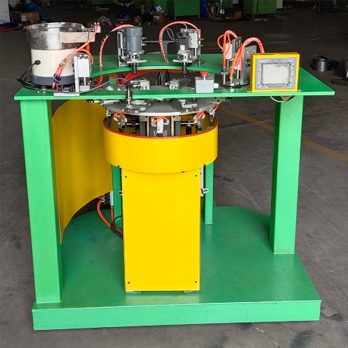 8-station Automatic inner tube inflating & valve core fixing machine 