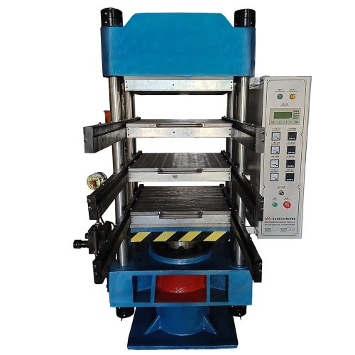 Rubber tiles vulcanizing press
