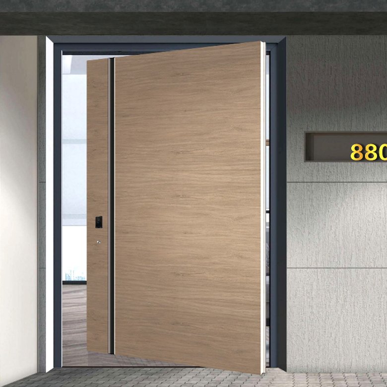 Single swing entrance door