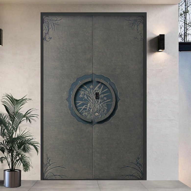 Double swing entrance door