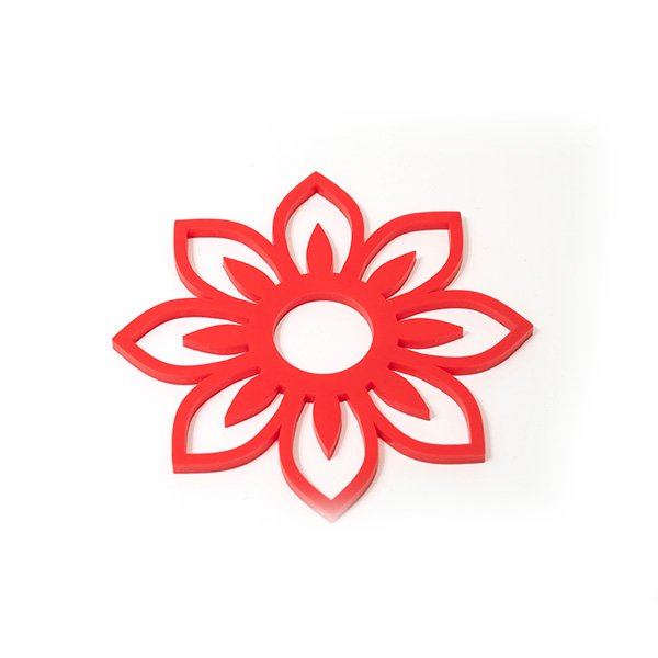 Heat Resistance Flower-shaped Silicon Rubber Pot Pad Plate Household Tableware for Kitchen & Dining Table 