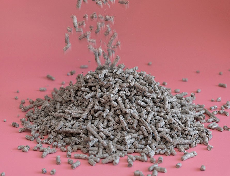 Newspaper cat litter