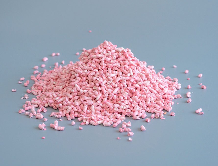 Colorful non-clumping paper pet litte