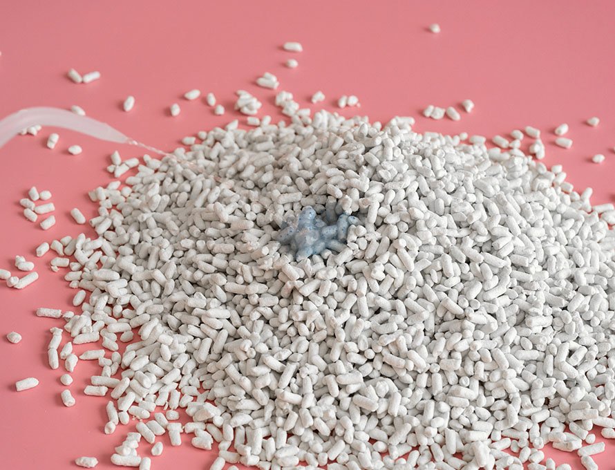 Turn bule paper pet litter