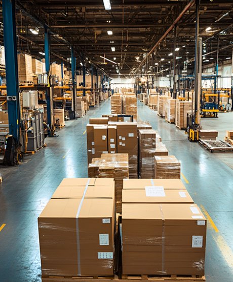 Logística de producción industrial y almacenamiento