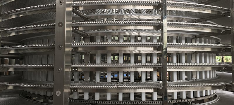 How to Prevent Spiral Conveyor Belt Stretching and Breaking in Spiral Freezers?