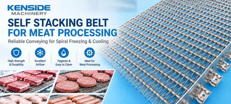 Self Stacking Belt for Meat Processing: A Reliable Solution for Spiral Freezing