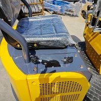 mini excavator with cab front view