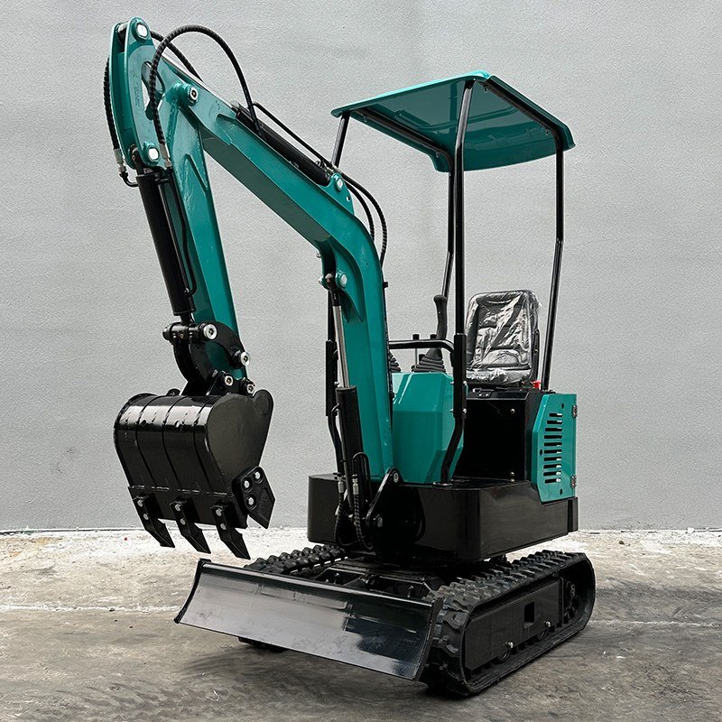 small excavator greenhouse work
