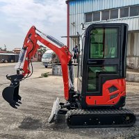 mini excavator working on site