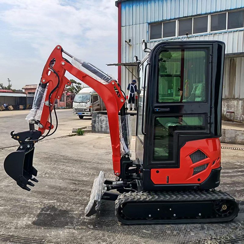 mini excavator working on site