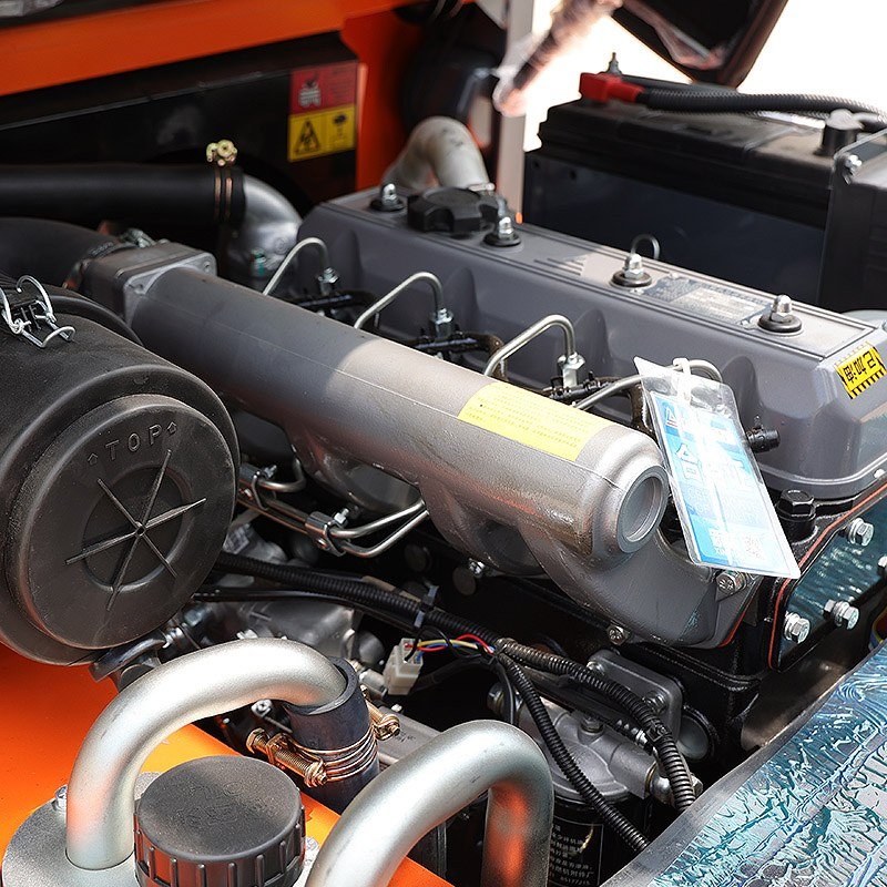 steering system forklift detail