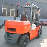 forklift with adjustable steering wheel