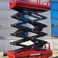 Mobile scissor lift indoor maintenance work