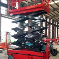 10m scissor lift raised platform
