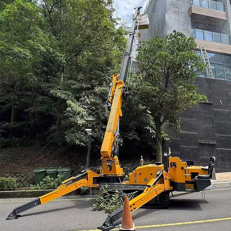 Spider crane hydraulic lifting system