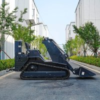 bulldozer attachment on skid steer loader