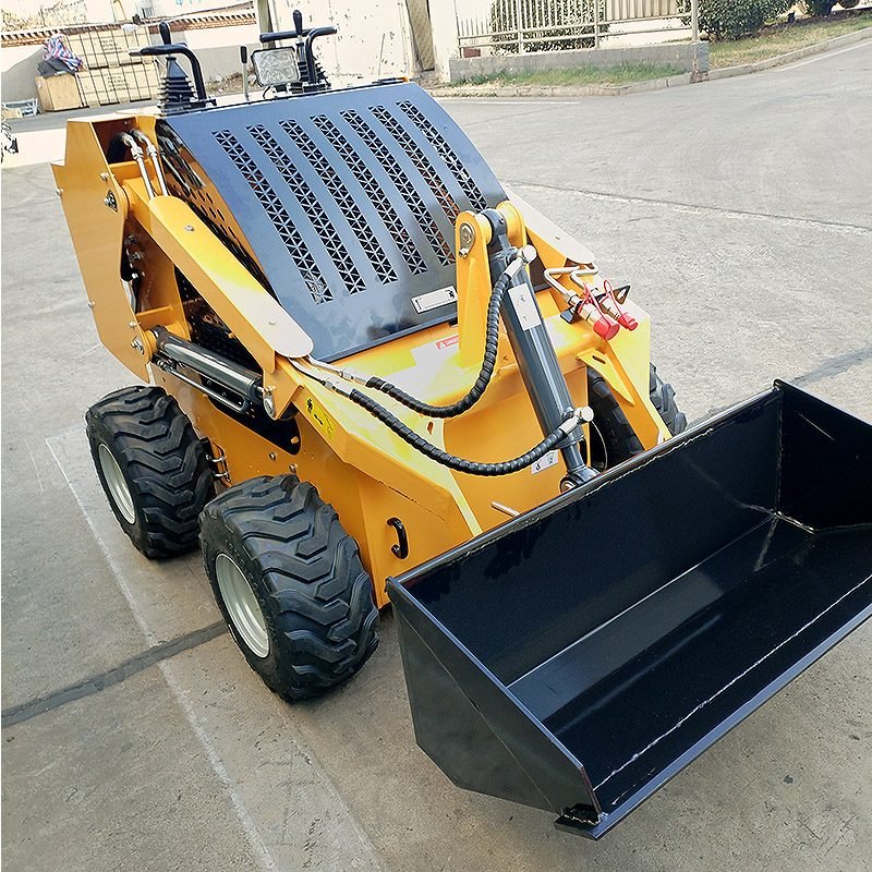 small skid steer loader working site