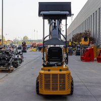 ride-on skid steer loader front view