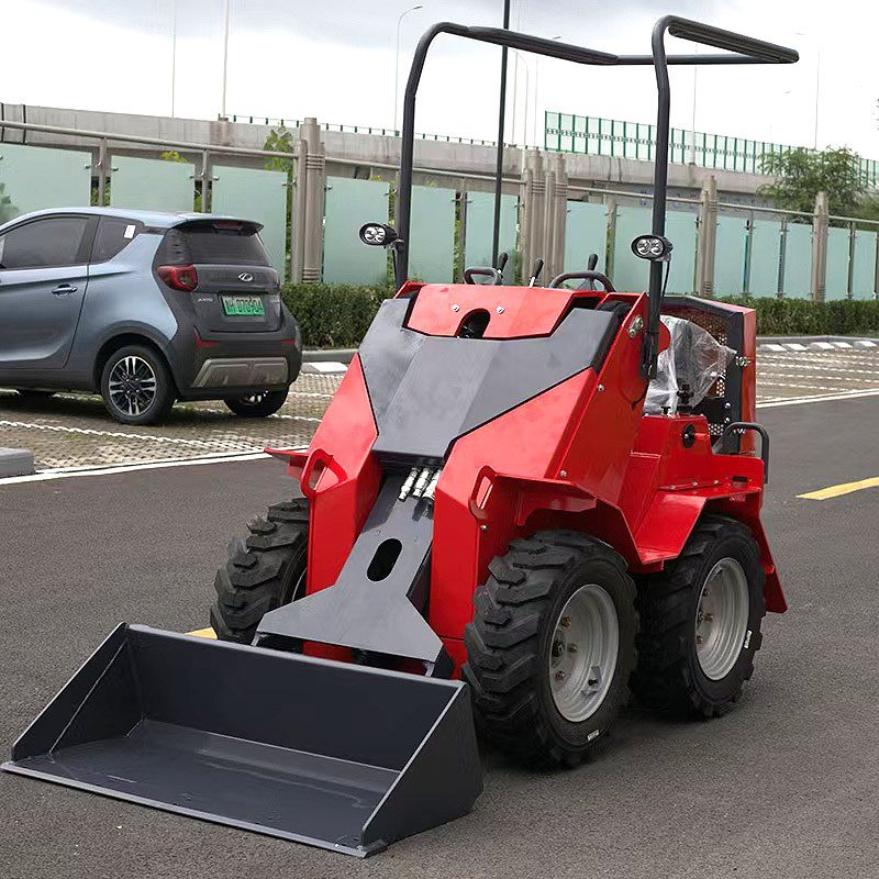 skid steer loader working on construction site