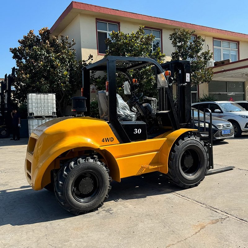 3 ton rough terrain forklift with off-road tires