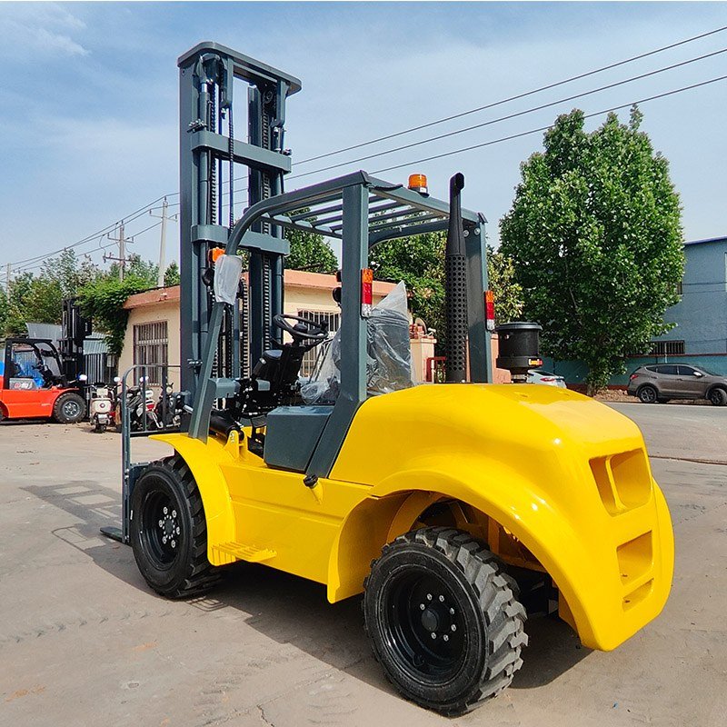 forklift with off-road tires