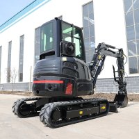 Compact Tracked Excavator for Construction