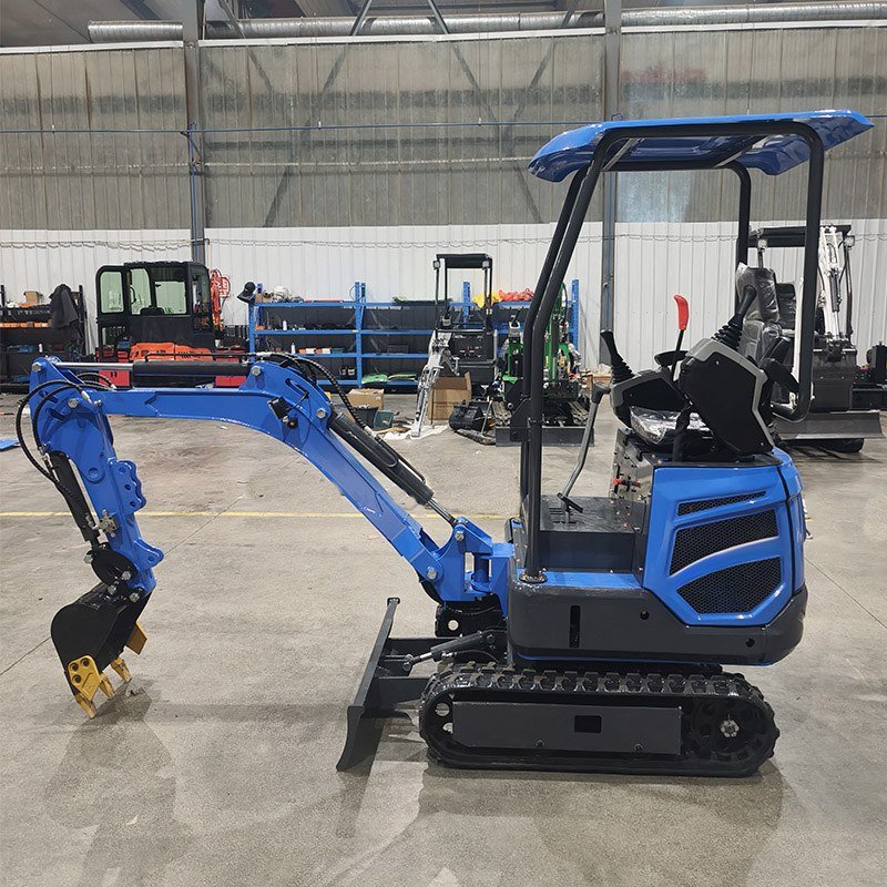 garden mini excavator operation