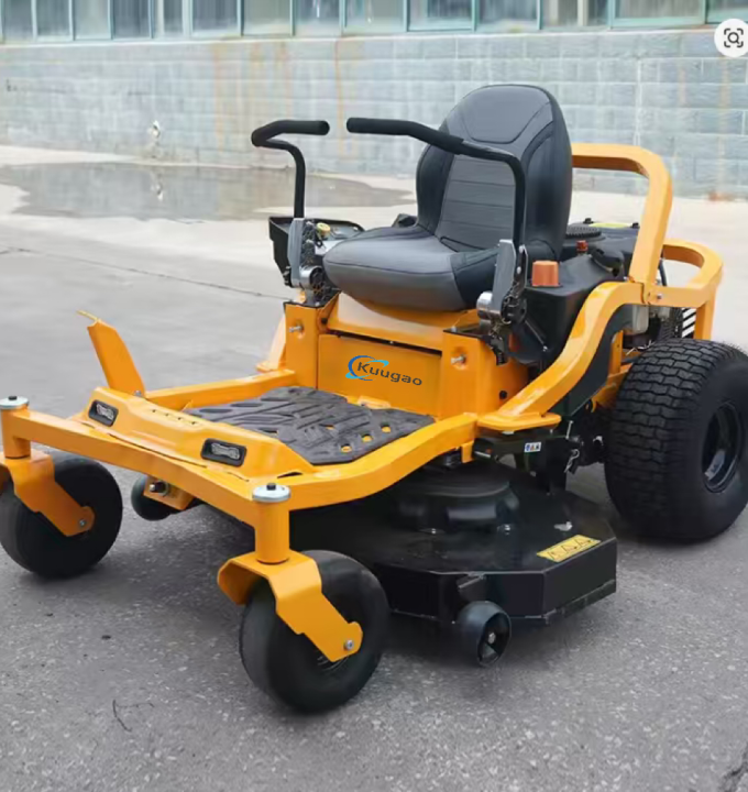 Handle lever riding lawn mower 