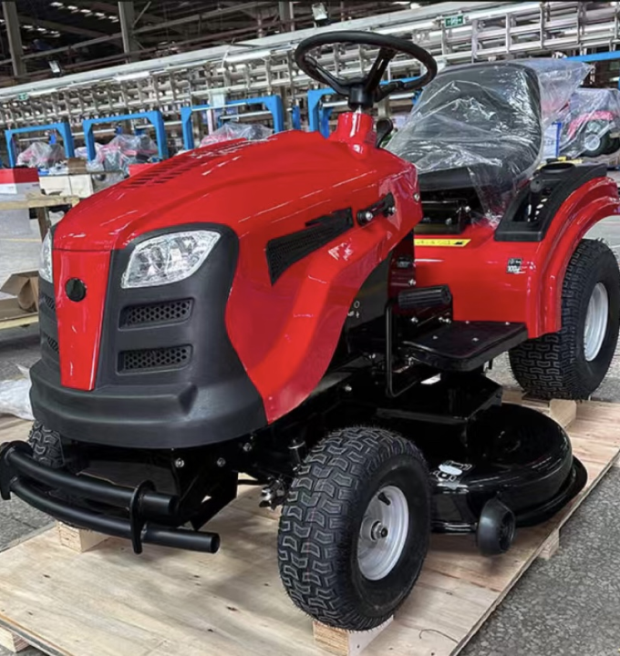 Side-discharge riding lawn mower