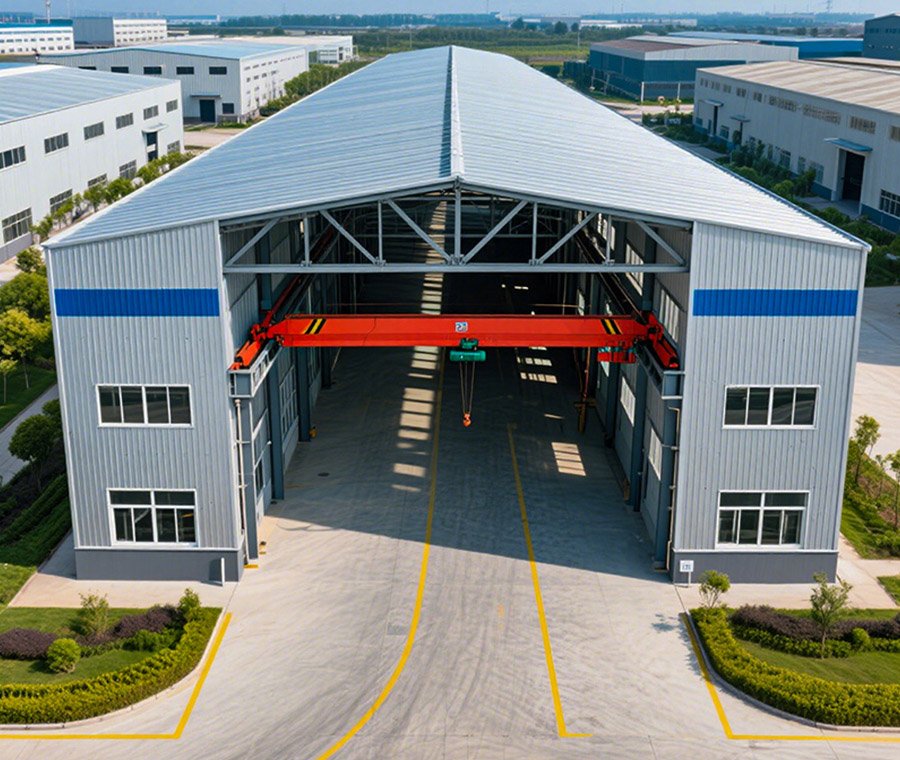 Entrepôt à plusieurs étages en structure métallique préfabriquée légère, bâtiment préfabriqué en acier.