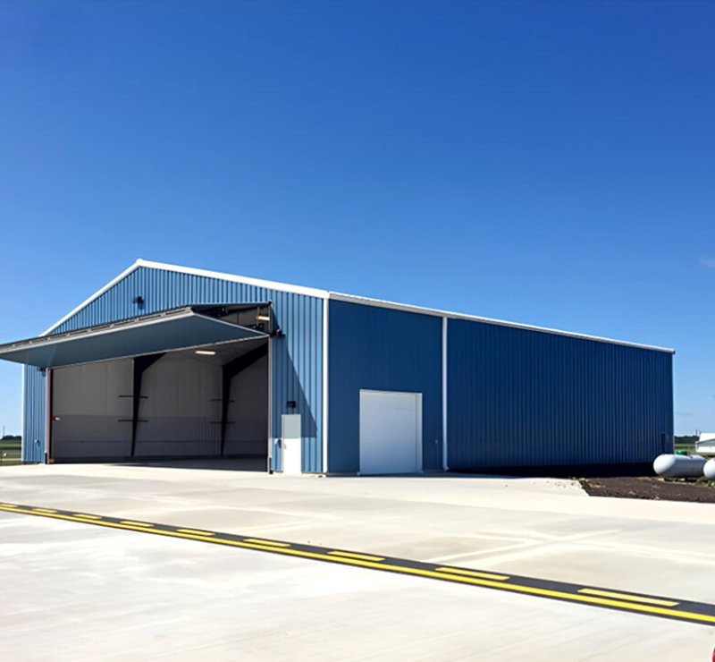 Bâtiments préfabriqués modernes et personnalisables en laine de roche, hangar léger, garantie d'un an sur site