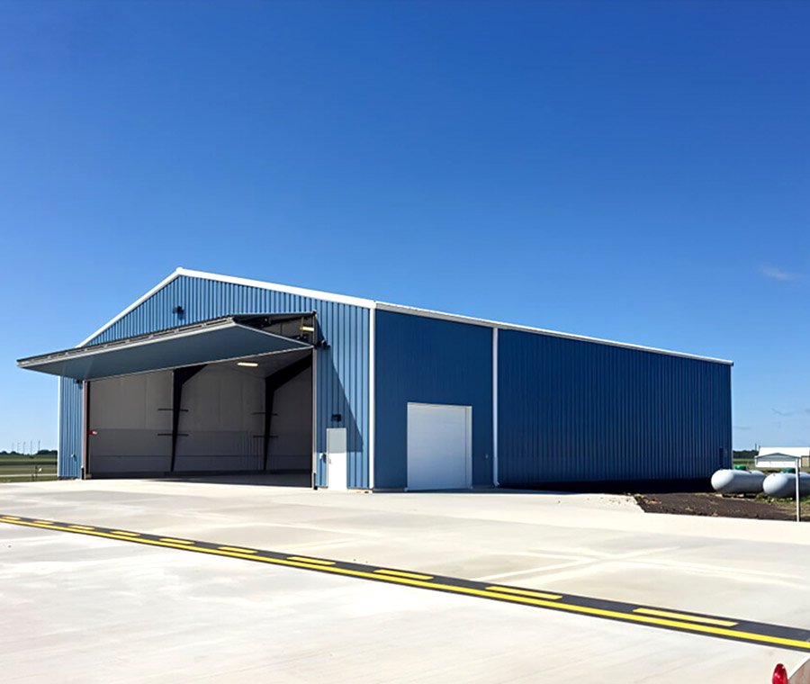 Bâtiments préfabriqués modernes et personnalisables en laine de roche, hangar léger, garantie d'un an sur site